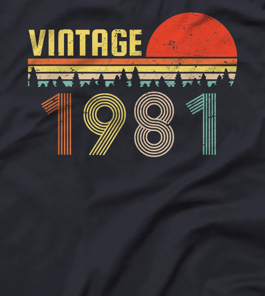 Vintage 1981, 40th Birthday Gift Idea for Men,Original parts T-Shirt
