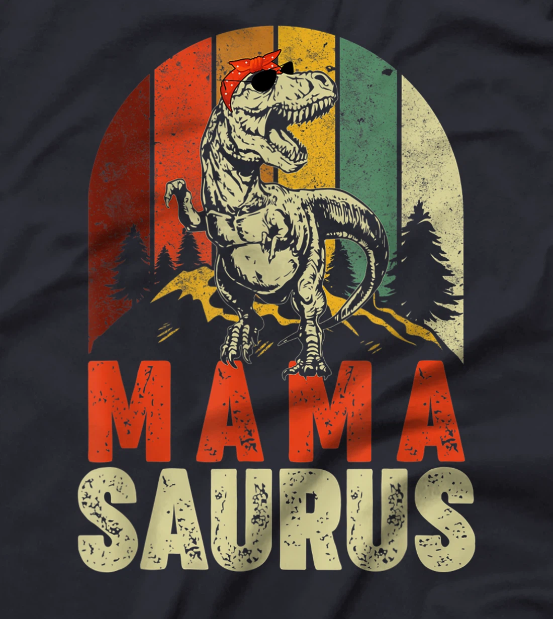 Mamasaurus T Rex Dinosaur Mama Saurus Family Matching T-Shirt