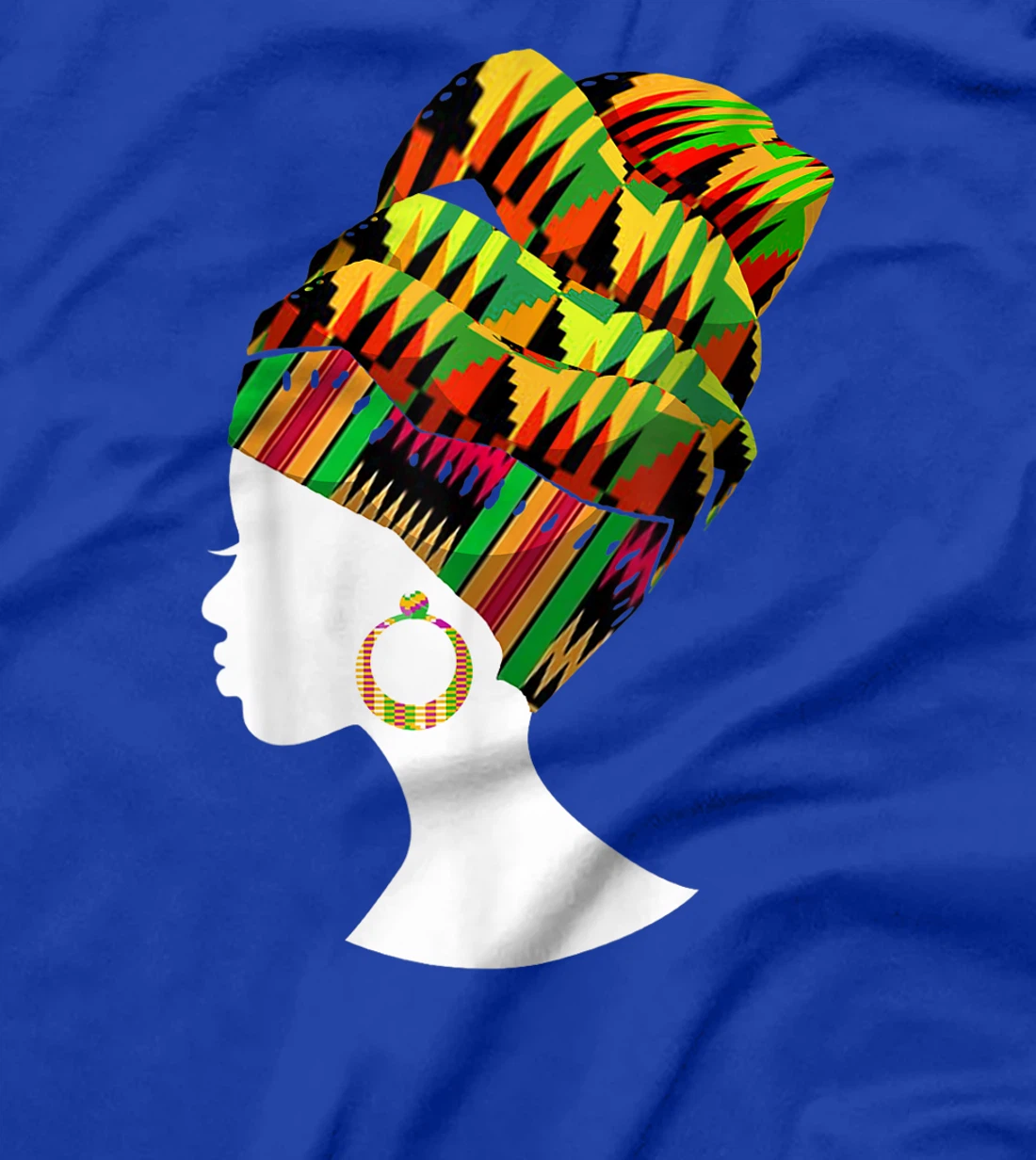 Funny Kente Cloth Head Wrap Gift For African American Women T-Shirt
