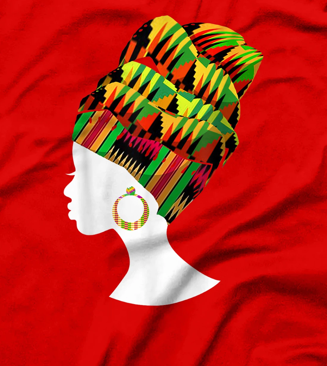 Funny Kente Cloth Head Wrap Gift For African American Women T-Shirt