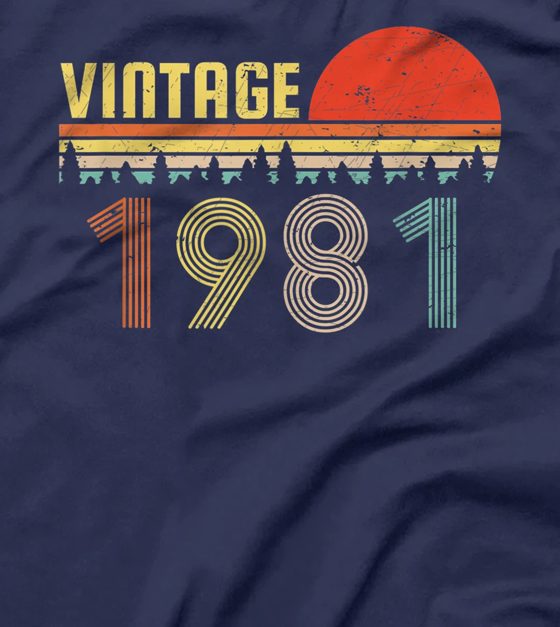 Vintage 1981, 40th Birthday Gift Idea for Men,Original parts T-Shirt