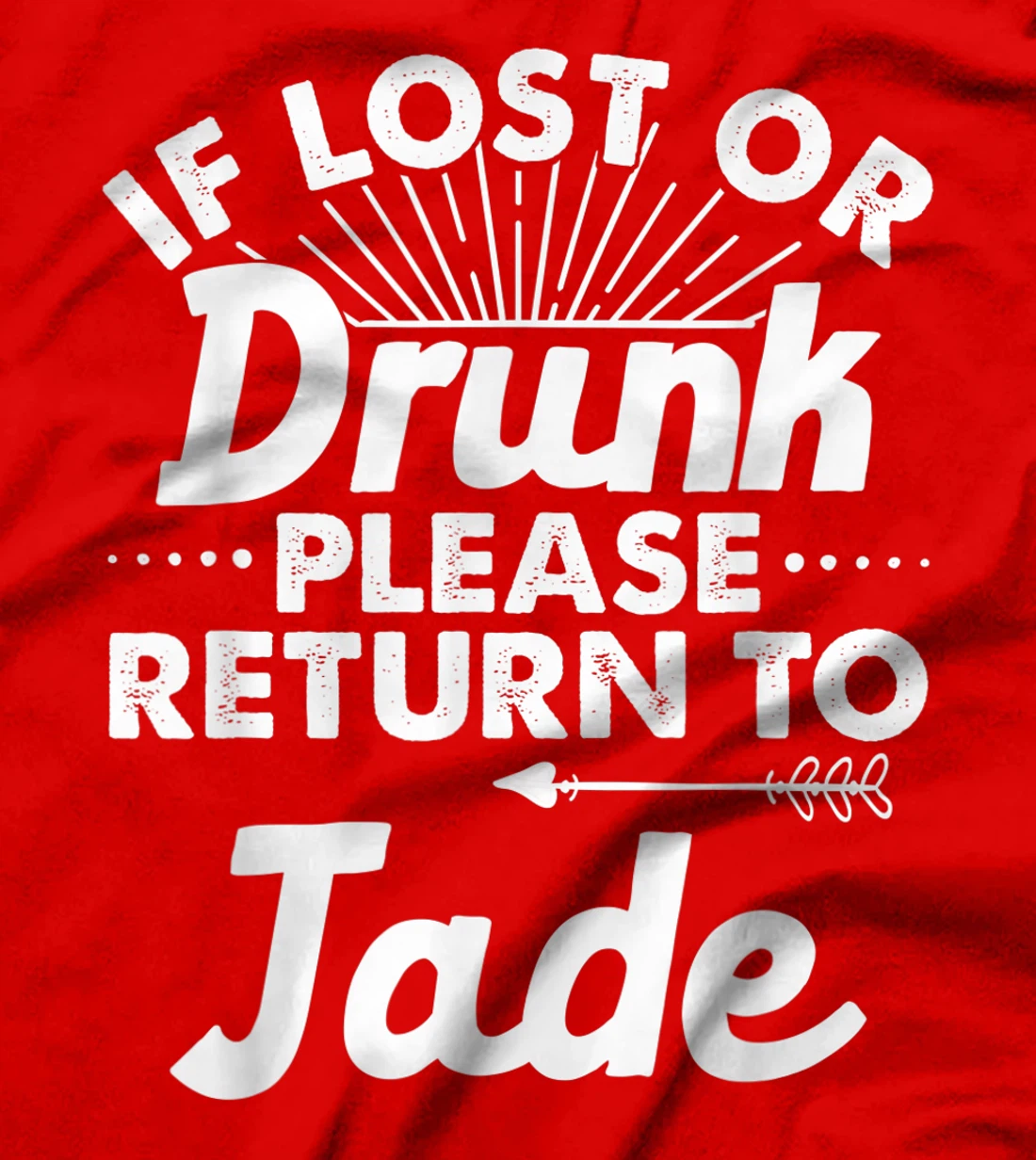 If Lost Or Drunk Please Return To JADE Gift Name Women T-Shirt