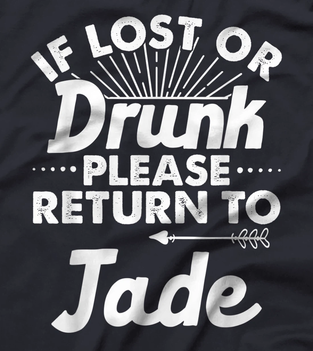 If Lost Or Drunk Please Return To JADE Gift Name Women T-Shirt