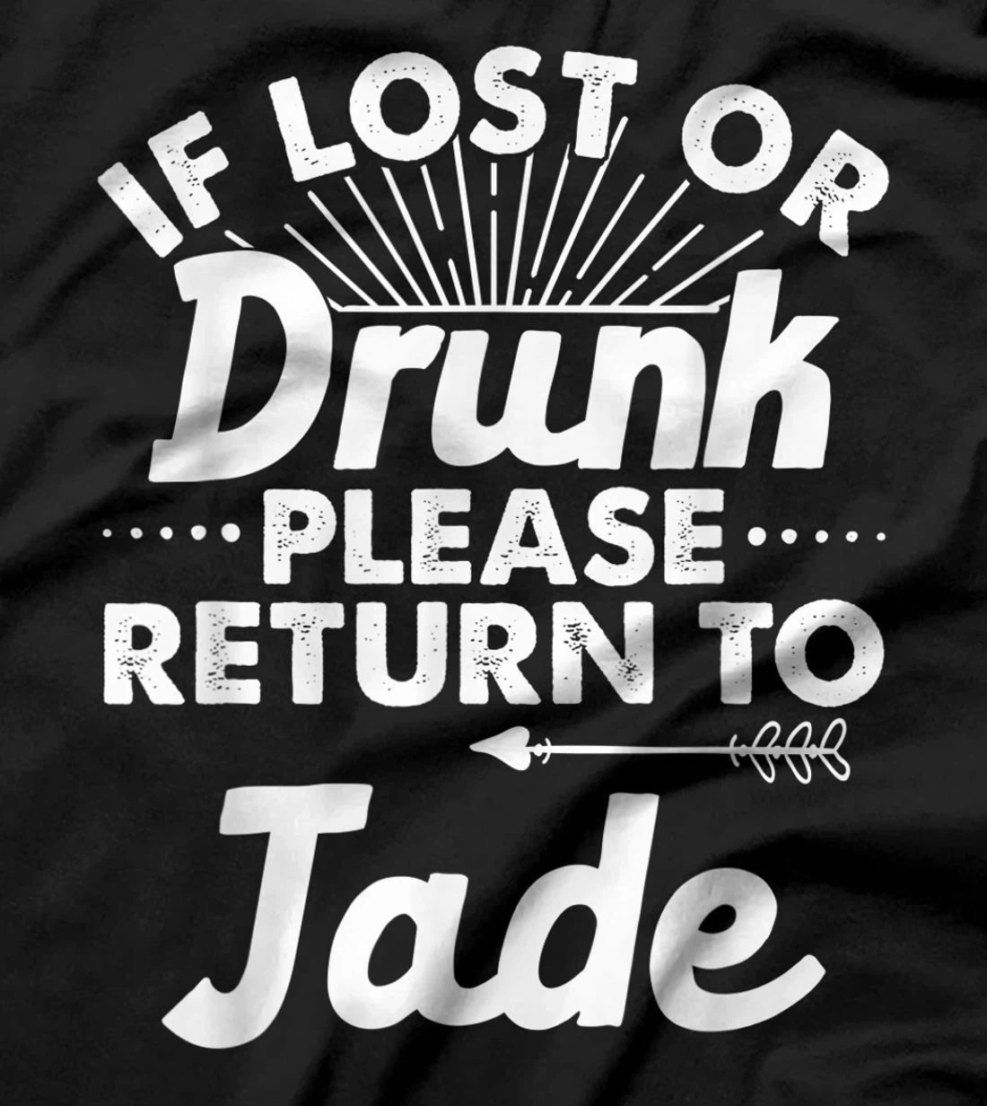 If Lost Or Drunk Please Return To JADE Gift Name Women T-Shirt