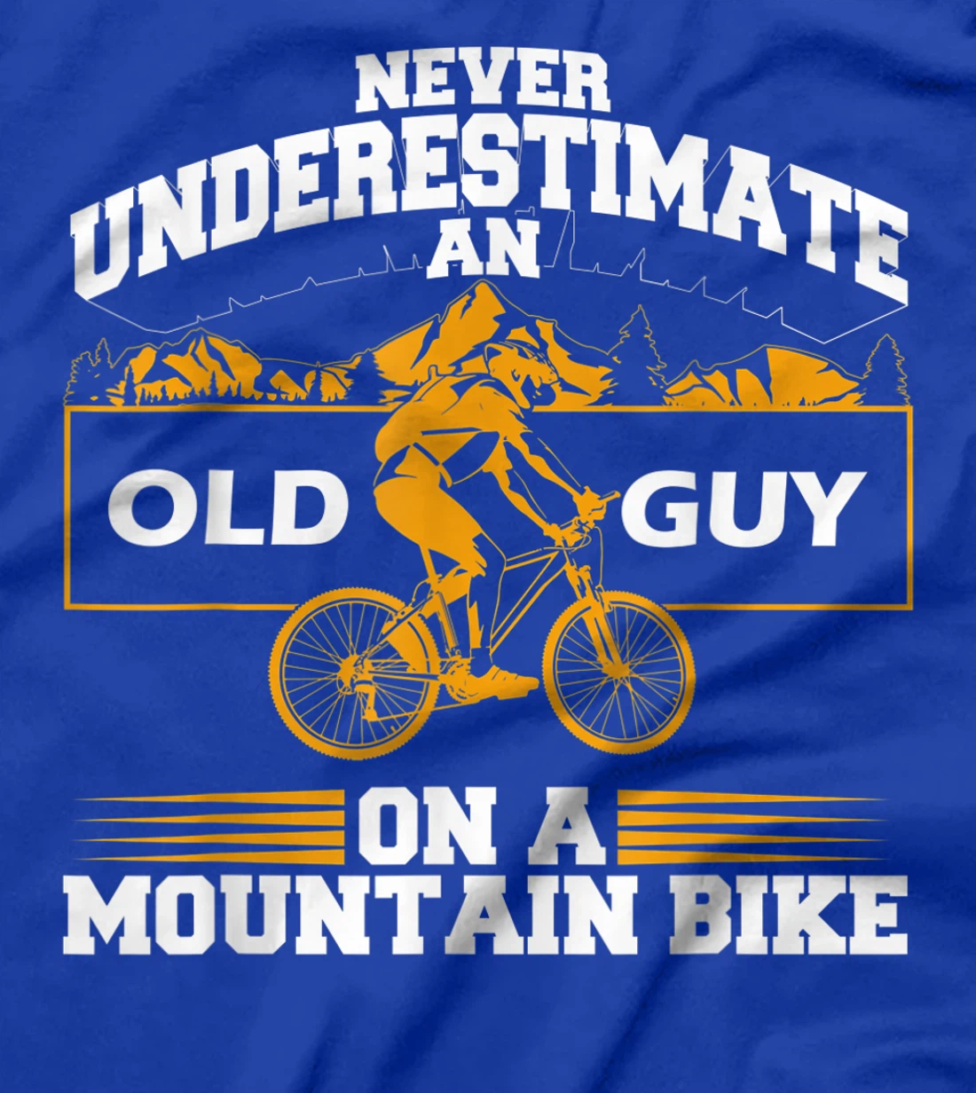 Funny Old Biker Mountain Bike Gift | Cute Bicycle Riders Men T-Shirt