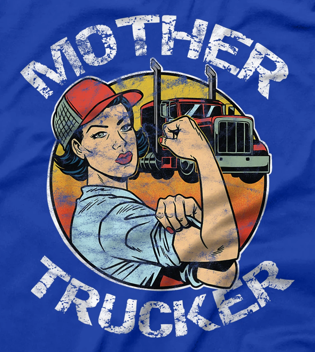 Mother Trucker Female CDL Semi Truck Driver T-Shirt
