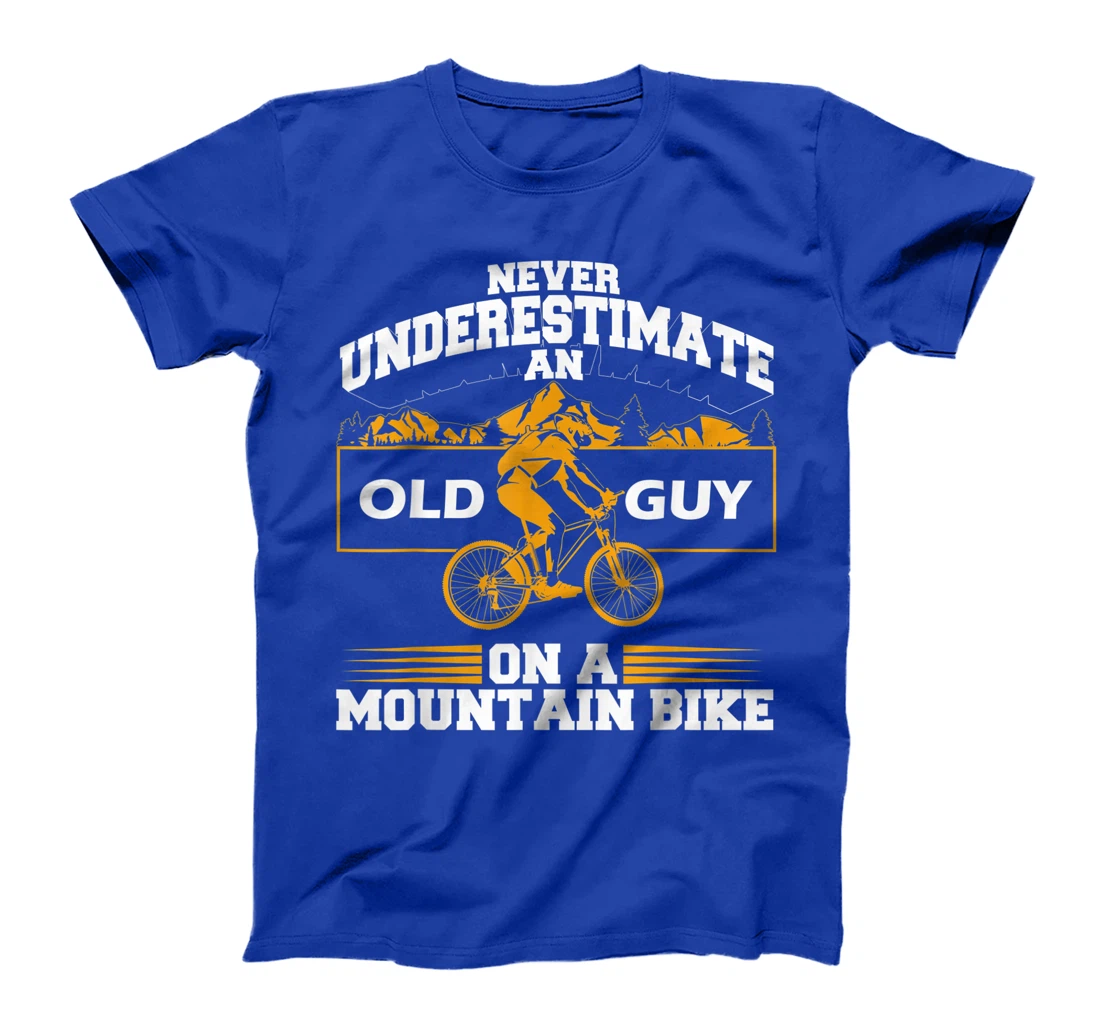 Funny Old Biker Mountain Bike Gift | Cute Bicycle Riders Men T-Shirt