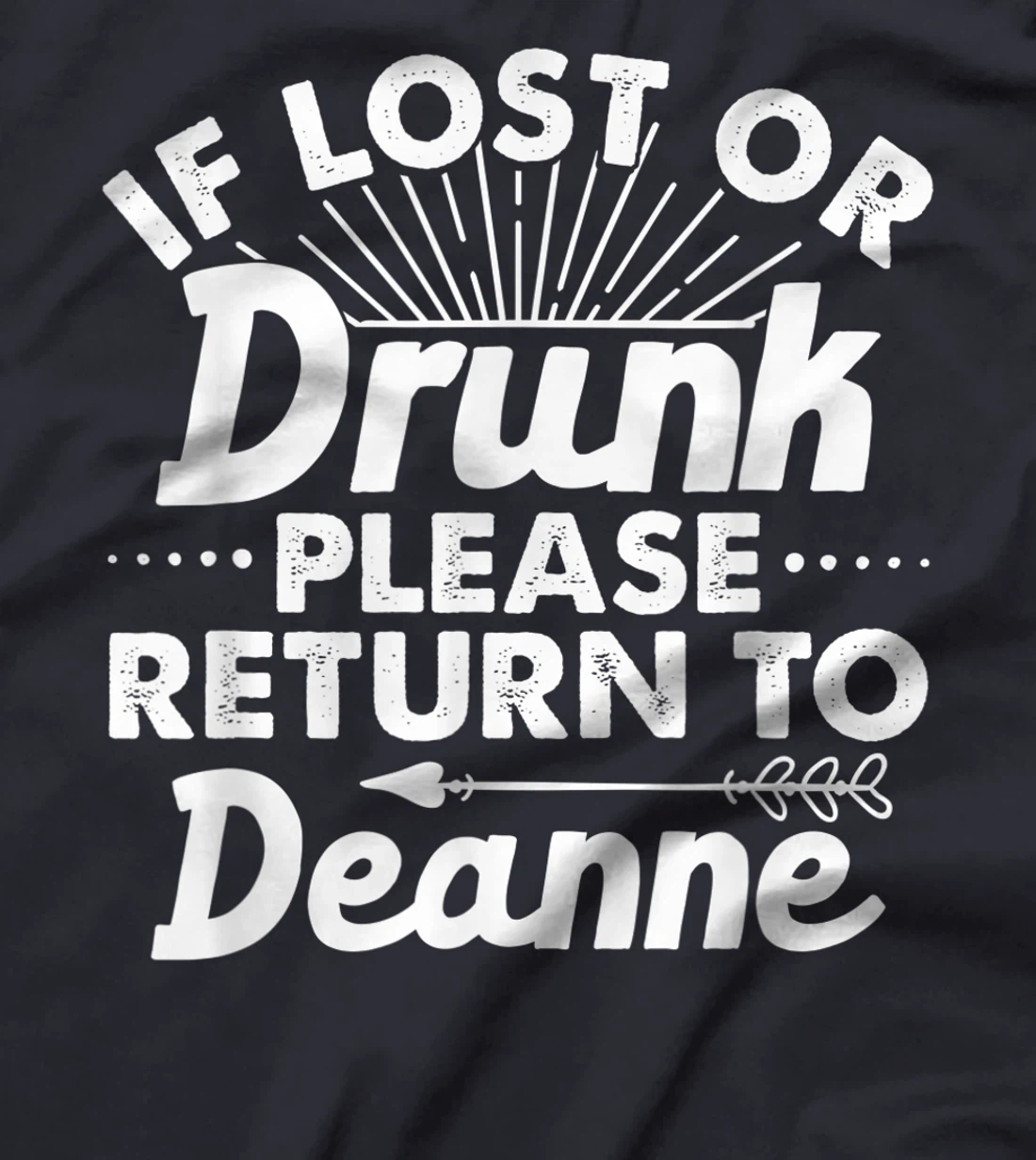 If Lost Or Drunk Please Return To DEANNE Gift Name Women T-Shirt