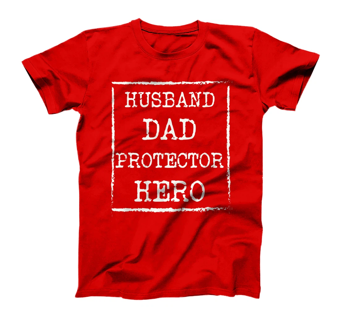 Mens Awesome Husband Dad Protector Hero T-Shirt