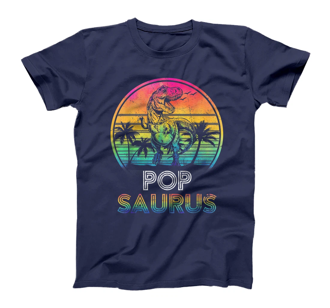 Popsaurus Dinosaur Pop Saurus Family Matching Tie Dye T-Shirt