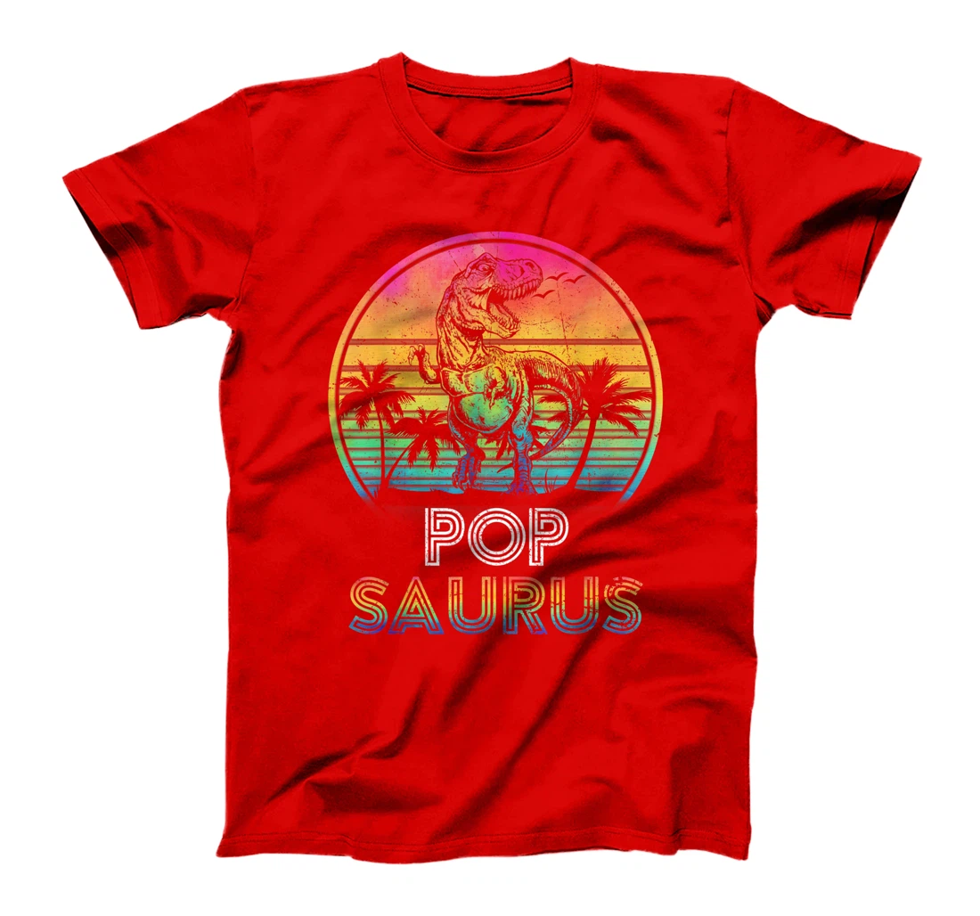 Popsaurus Dinosaur Pop Saurus Family Matching Tie Dye T-Shirt