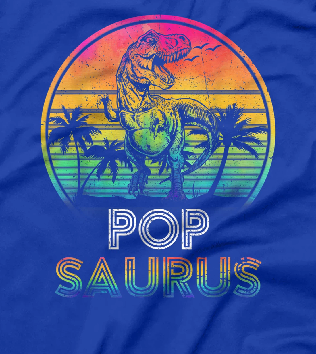 Popsaurus Dinosaur Pop Saurus Family Matching Tie Dye T-Shirt