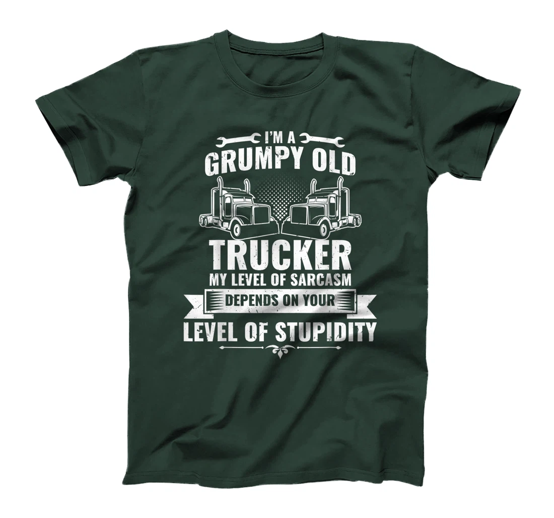 Truck Driver I'm A Gumpy Old School Trucker Grandfather T-Shirt