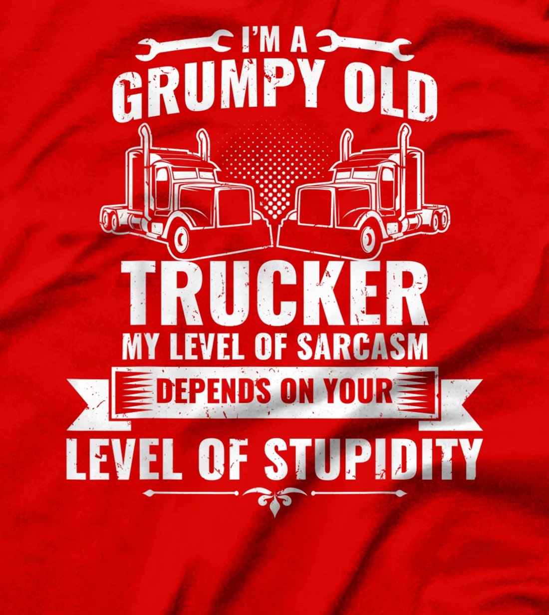 Truck Driver I'm A Gumpy Old School Trucker Grandfather T-Shirt