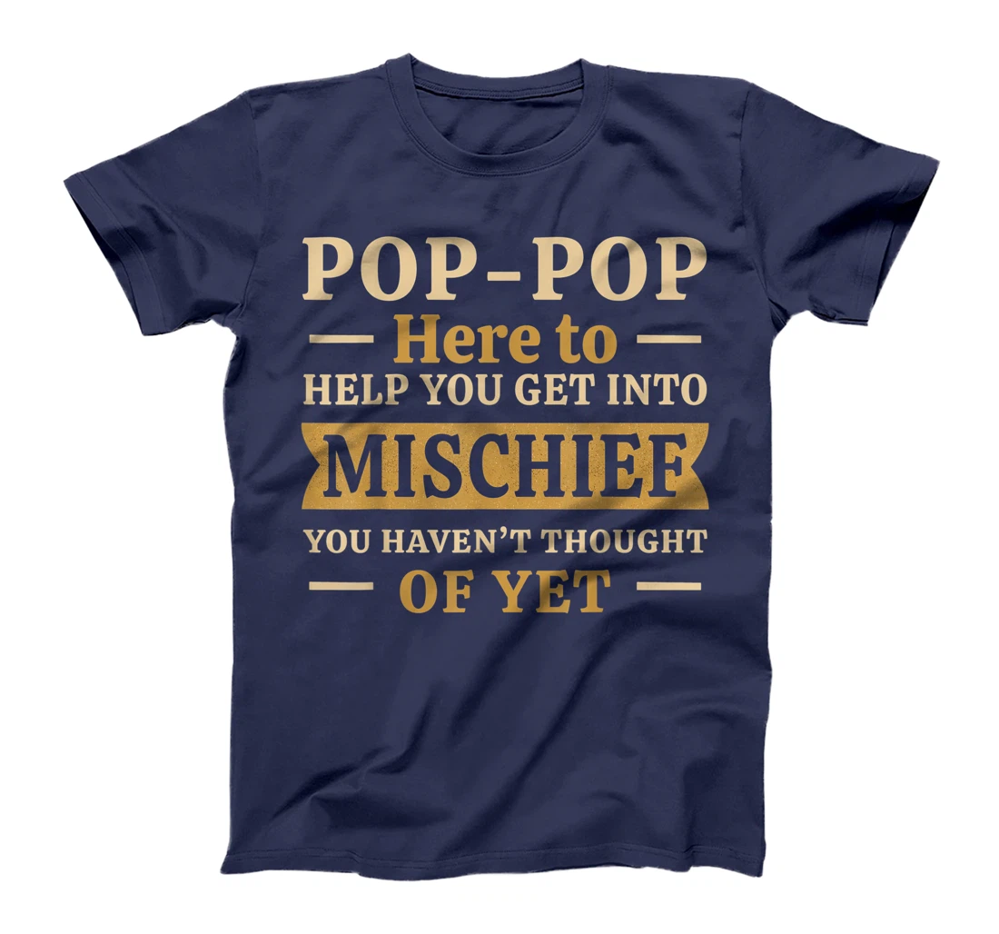 Mens Pop-Pop from Grandchildren to Grampy Pawpaw Mischief Grandad T-Shirt