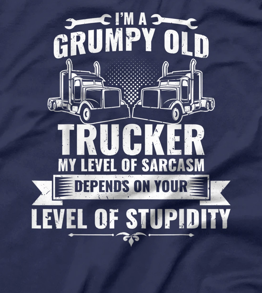 Truck Driver I'm A Gumpy Old School Trucker Grandfather T-Shirt