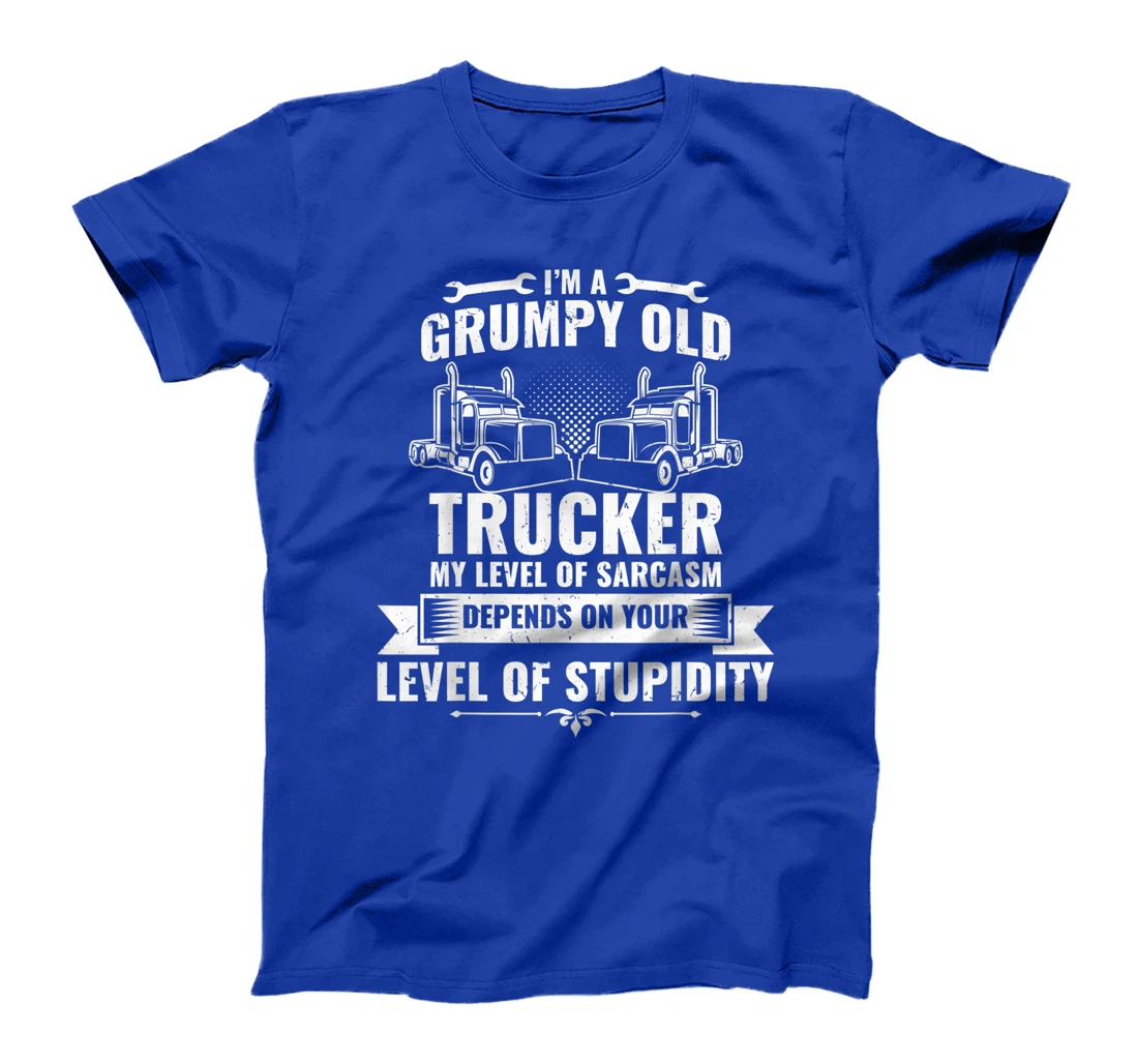 Truck Driver I'm A Gumpy Old School Trucker Grandfather T-Shirt
