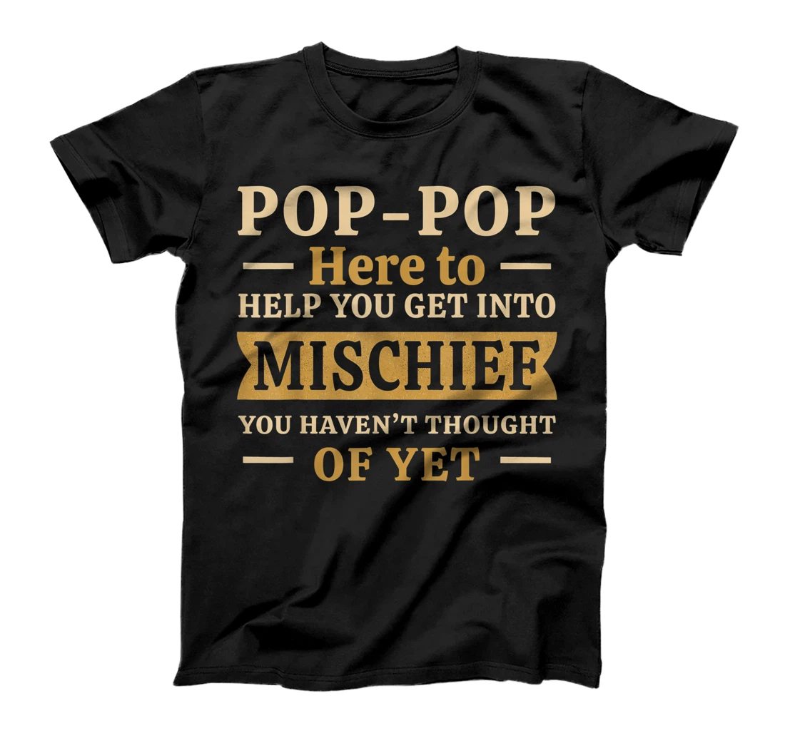 Mens Pop-Pop from Grandchildren to Grampy Pawpaw Mischief Grandad T-Shirt