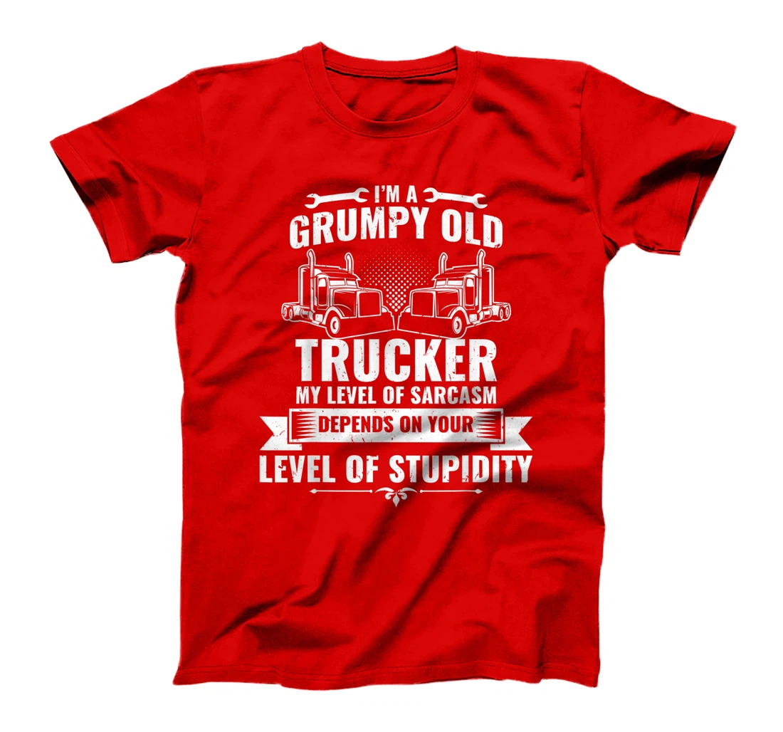 Truck Driver I'm A Gumpy Old School Trucker Grandfather T-Shirt