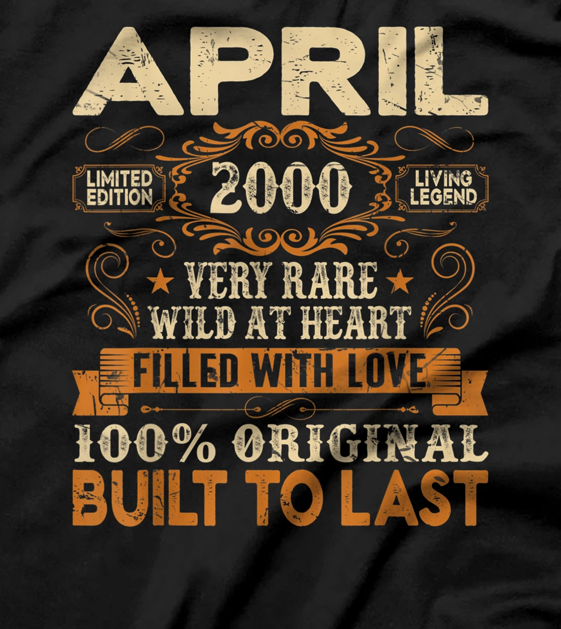 21st Birthday Decoration April 2000 Men Women 21 Years Old T-Shirt