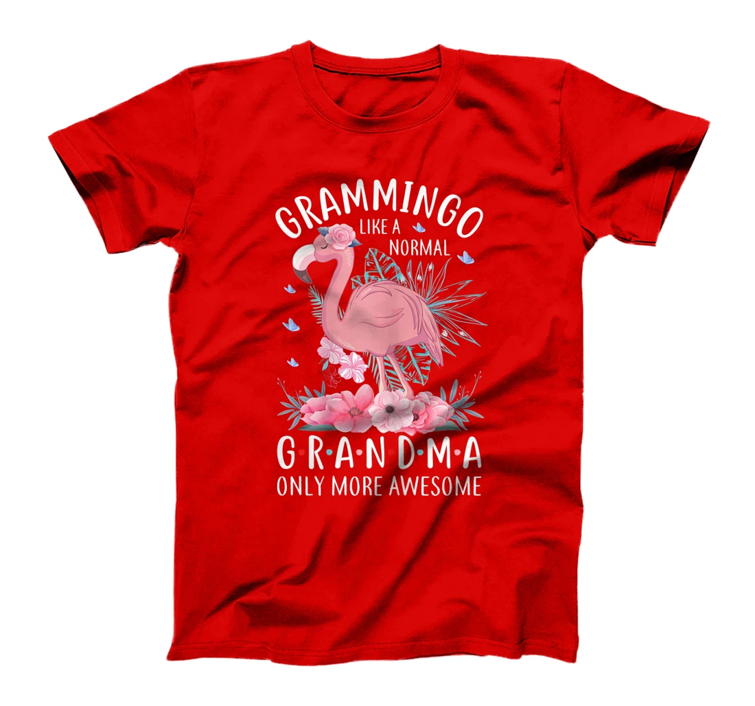 Womens Grammingo Like A Normal Grandma Only More Awesome Floral Mom T-Shirt