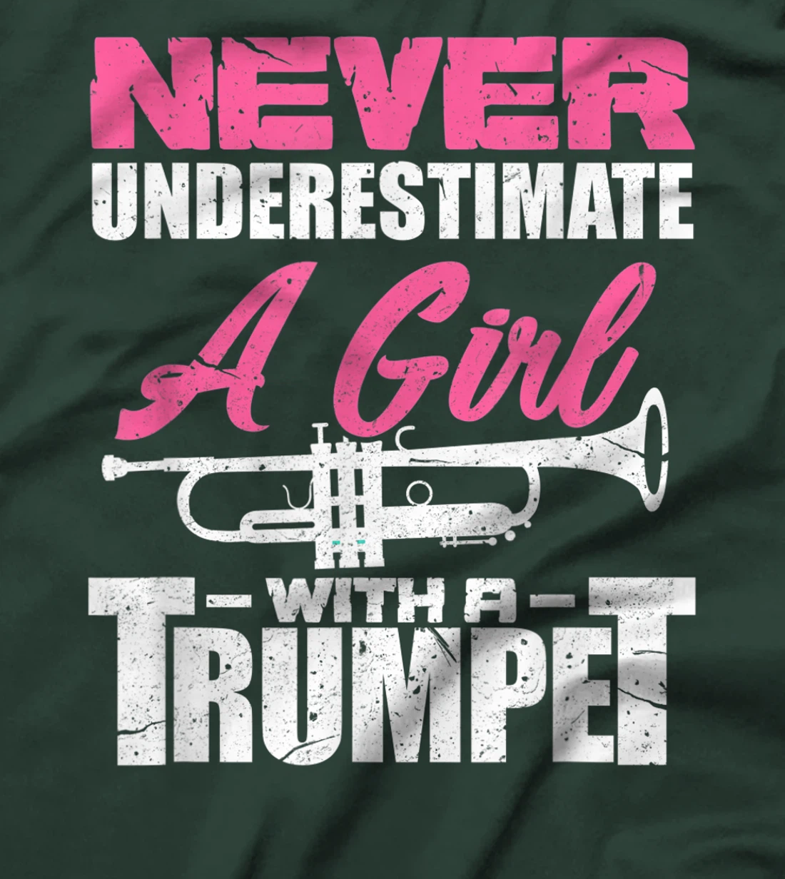 Trumpet Girl Funny Trumpet Player Marching Band Gift T-Shirt