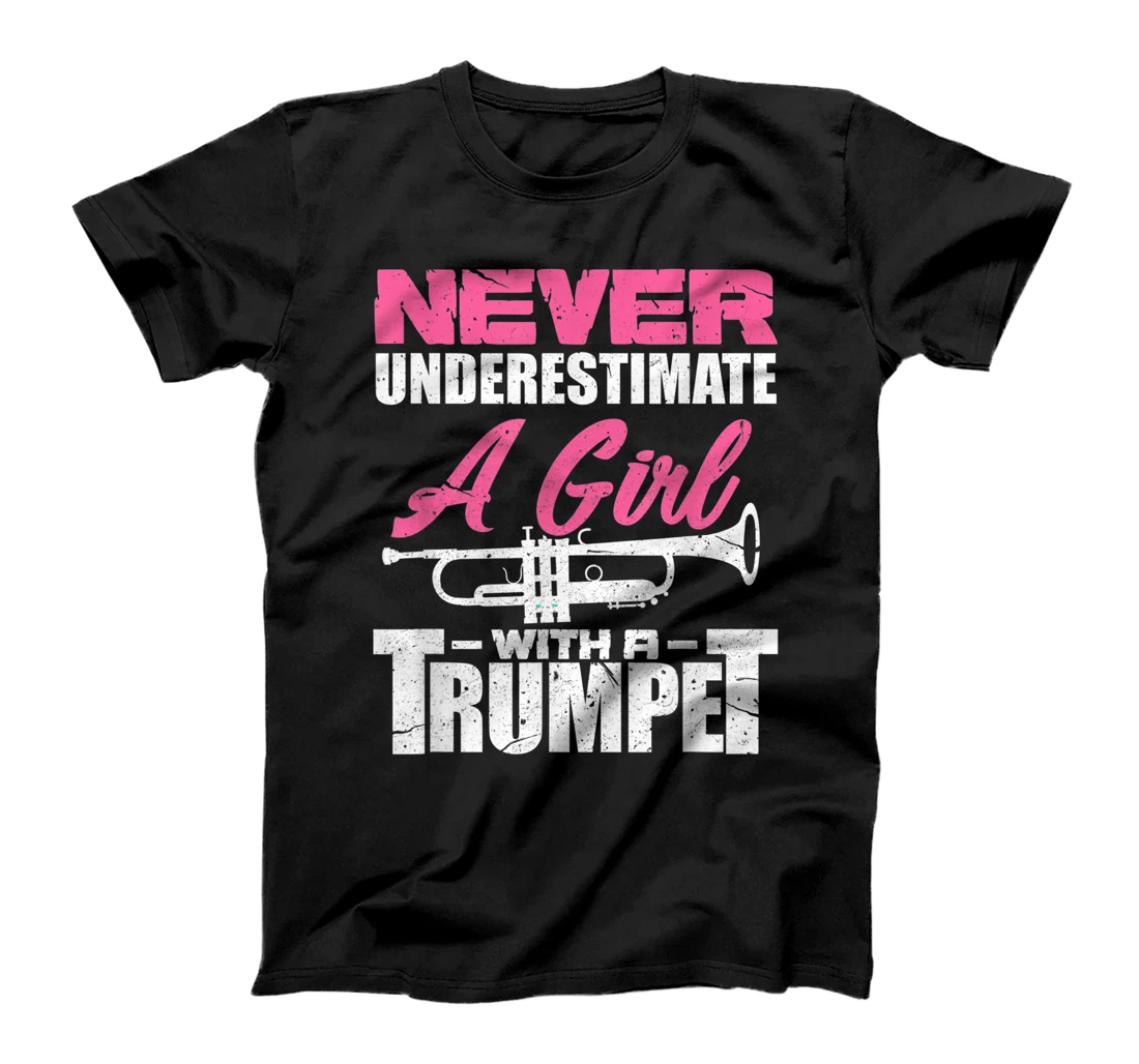 Trumpet Girl Funny Trumpet Player Marching Band Gift T-Shirt