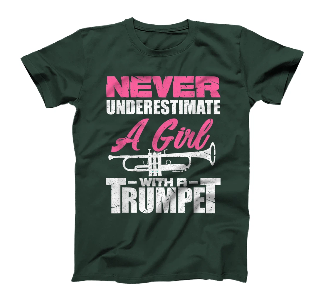 Trumpet Girl Funny Trumpet Player Marching Band Gift T-Shirt