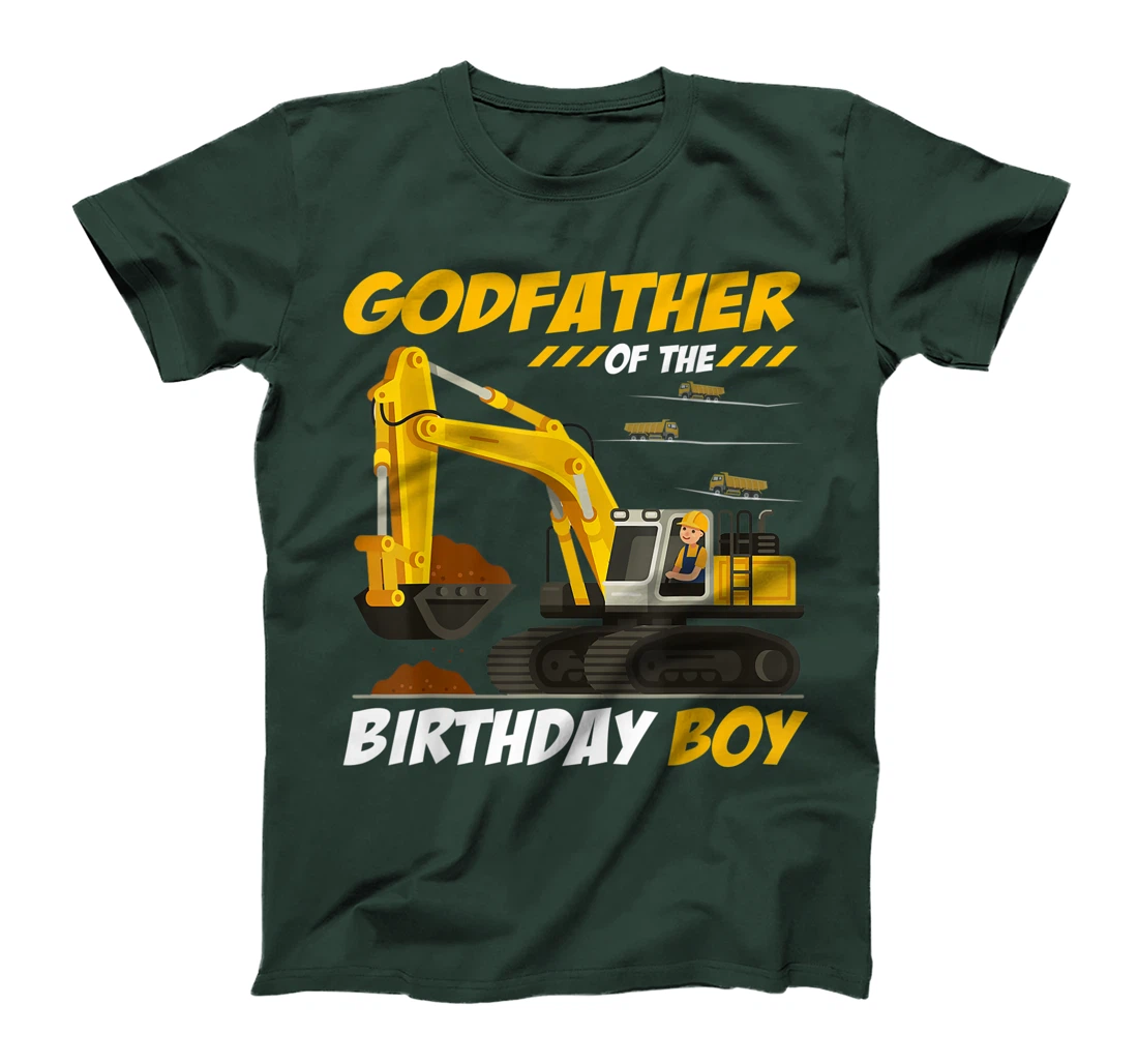 Godfather Of The Birthday Boy Construction Birthday Party T-Shirt