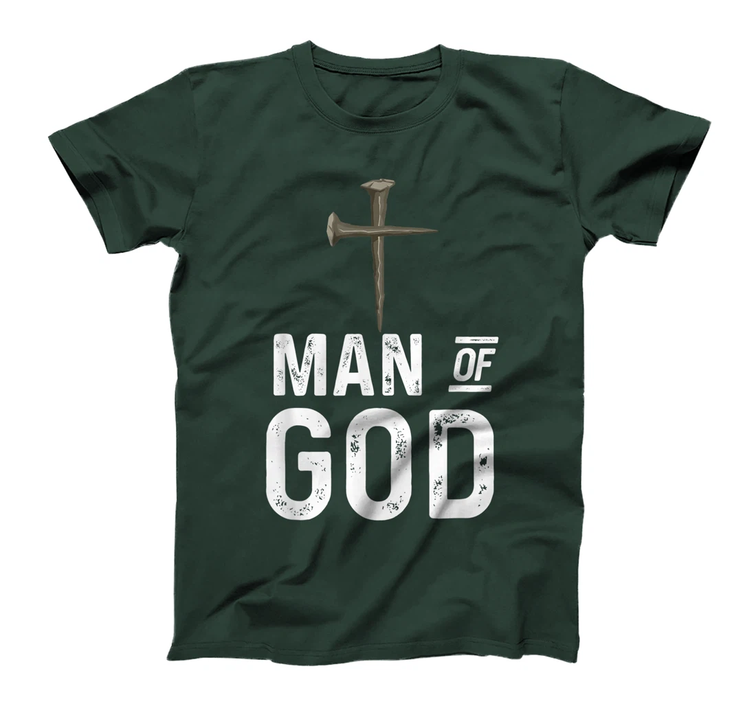 Mens Man of God religious graphic Christian vintage style gift T-Shirt