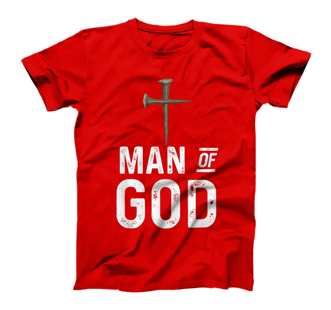 Mens Man of God religious graphic Christian vintage style gift T-Shirt