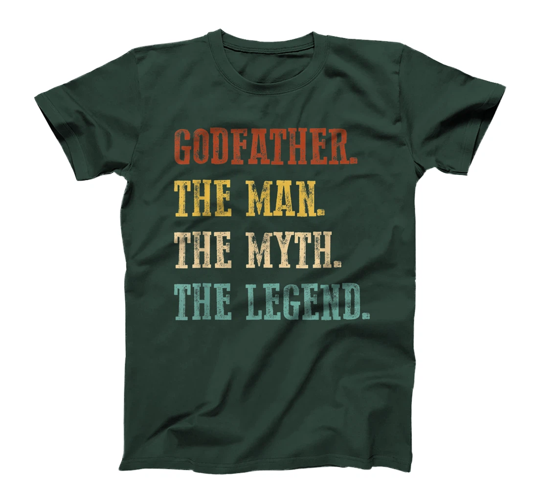 Mens Godfather The Man The Myth The Legend Shirt Father's Day T-Shirt