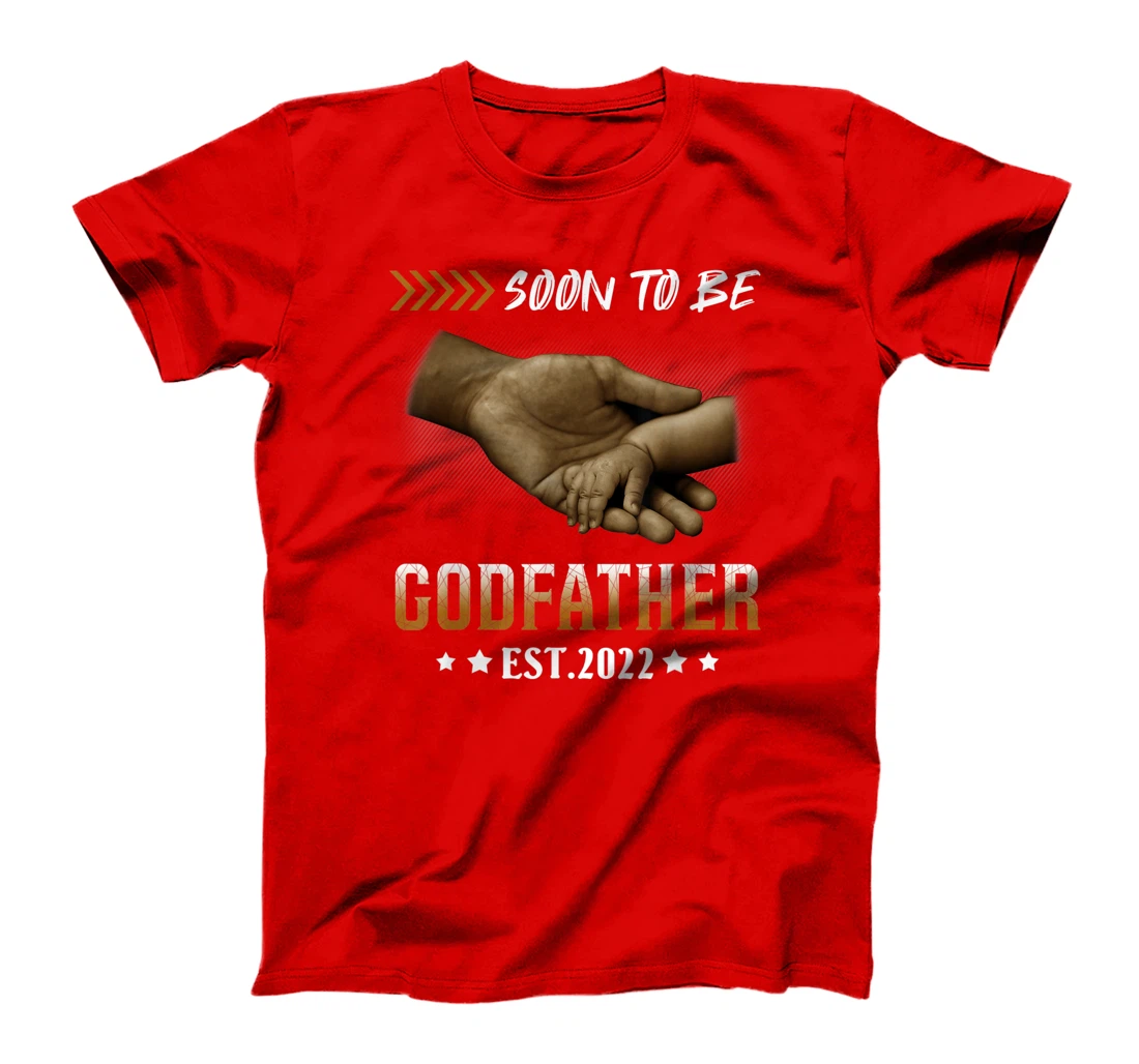 Mens Soon To Be Godfather 2022 New Godfather Father's Day T-Shirt