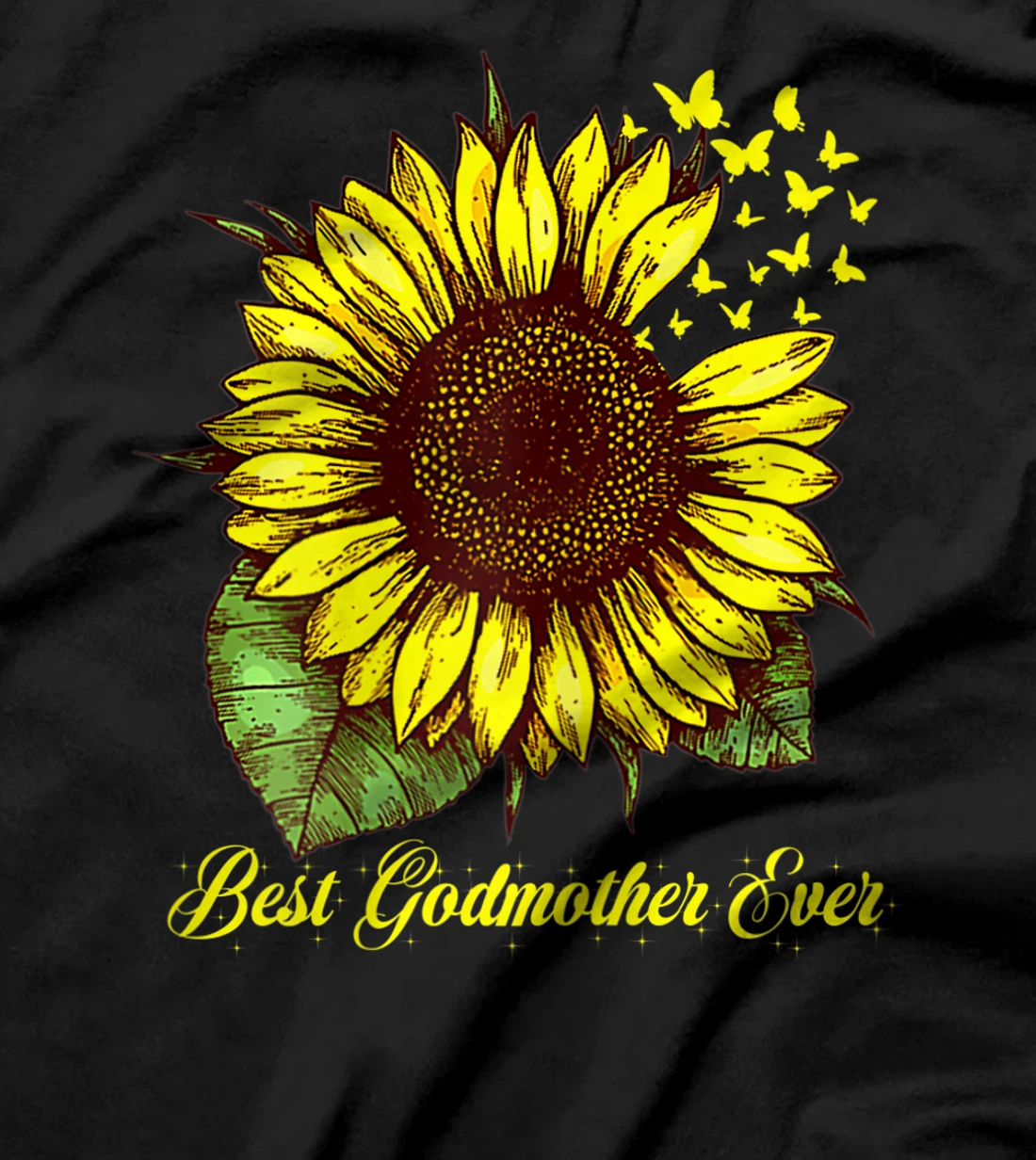 Womens Best Godmother Ever Sunflower Gift T-Shirt