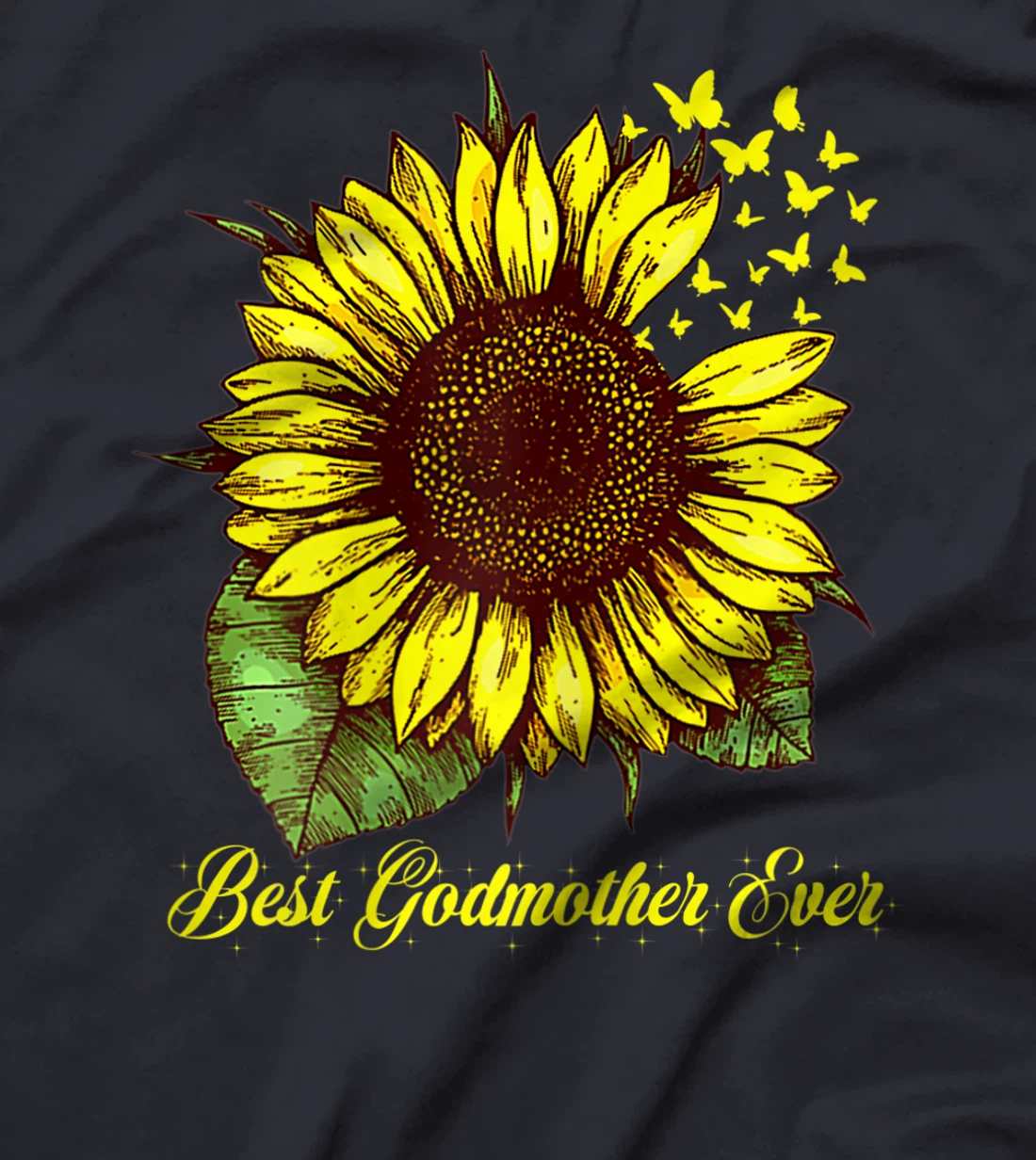 Womens Best Godmother Ever Sunflower Gift T-Shirt