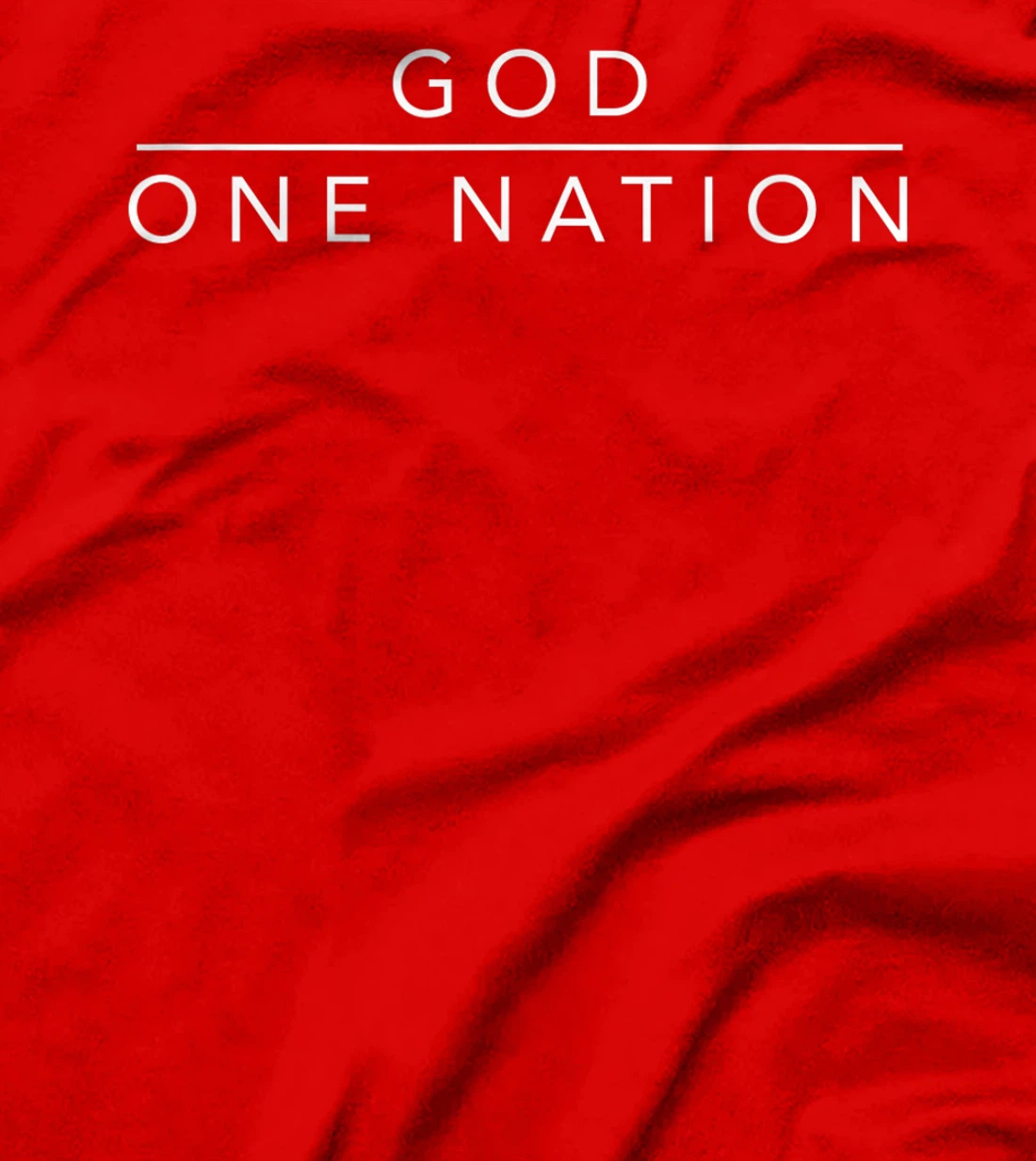 One Nation Under God Line Art Patriotic Christian T-Shirt