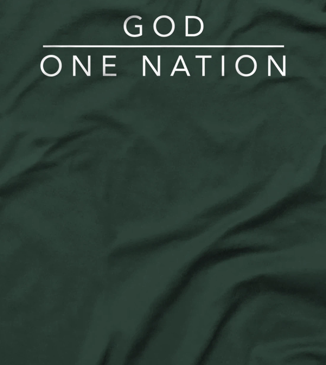 One Nation Under God Line Art Patriotic Christian T-Shirt