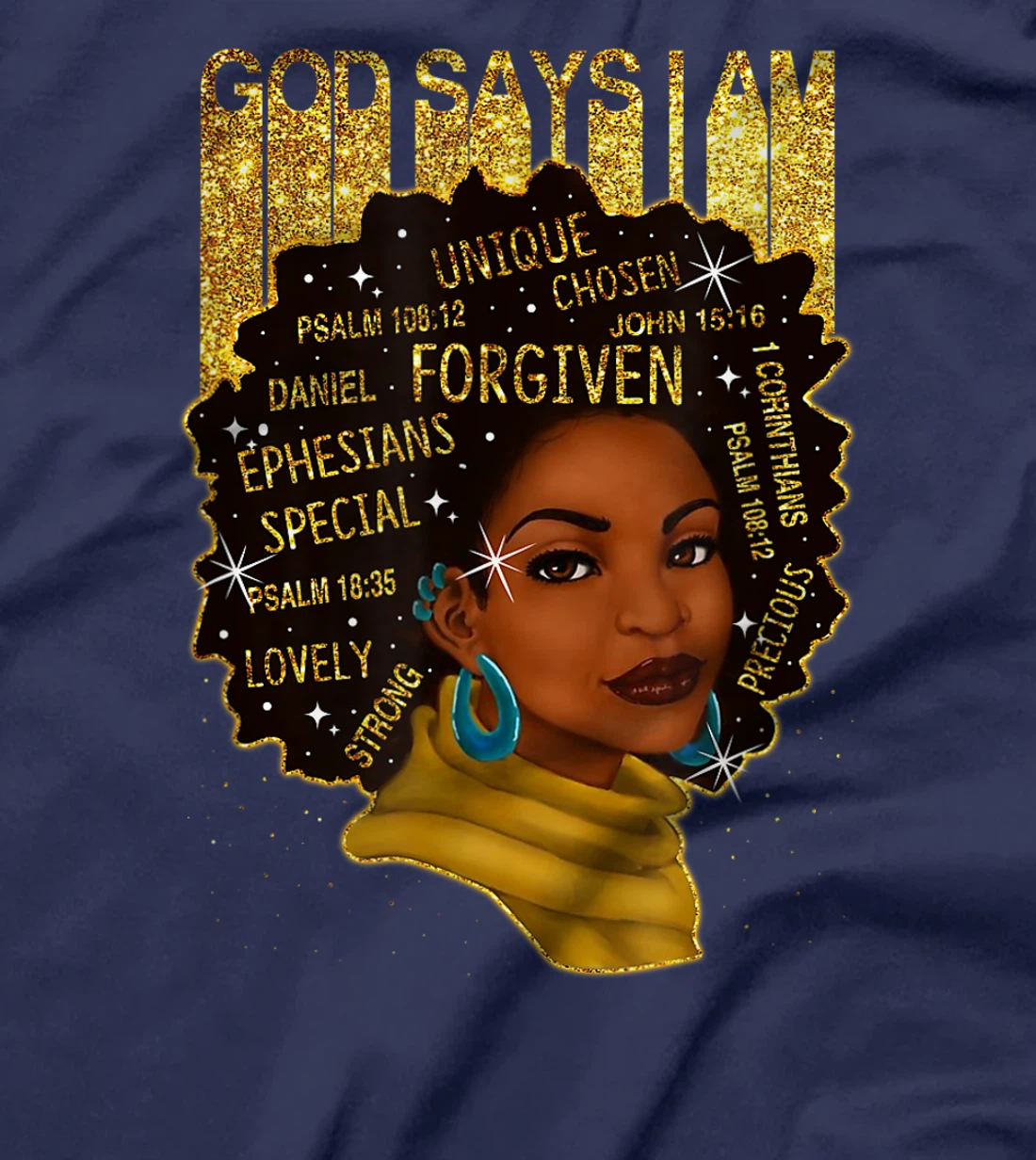 Black Girl God Says I Am Black Melanin History Month Pride T-Shirt