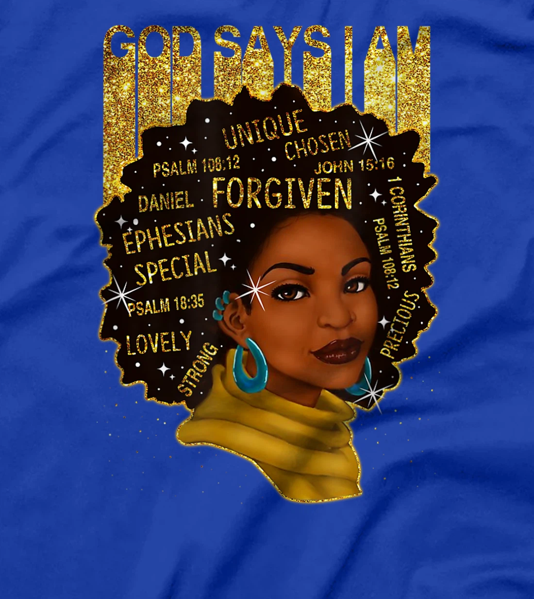 Black Girl God Says I Am Black Melanin History Month Pride T-Shirt