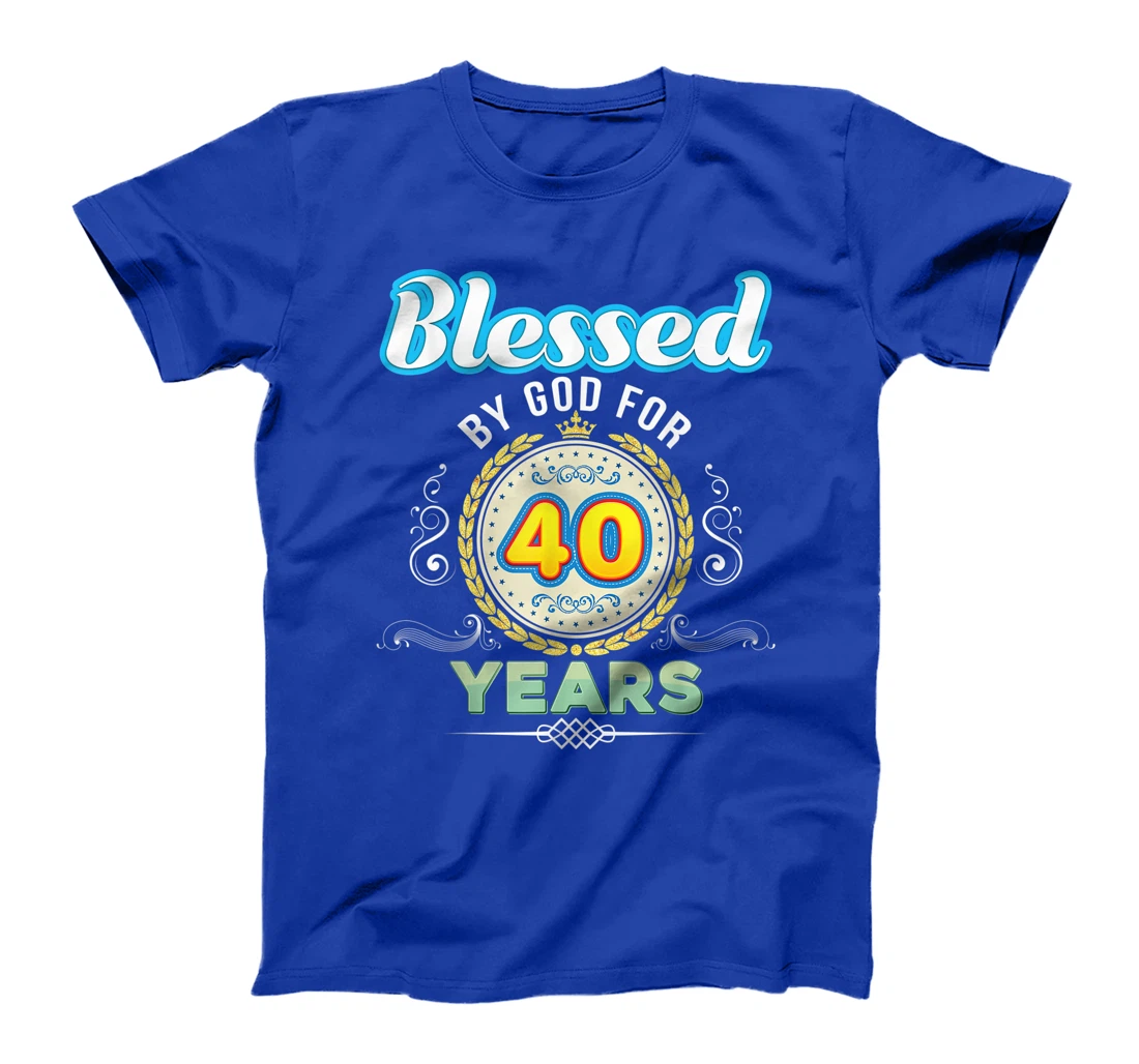 Blessed By God For 40 Years 40th Birthday Since 1981 Vintage T-Shirt