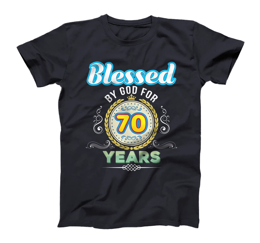 Blessed By God For 70 Years 70th Birthday Since 1951 Vintage T-Shirt