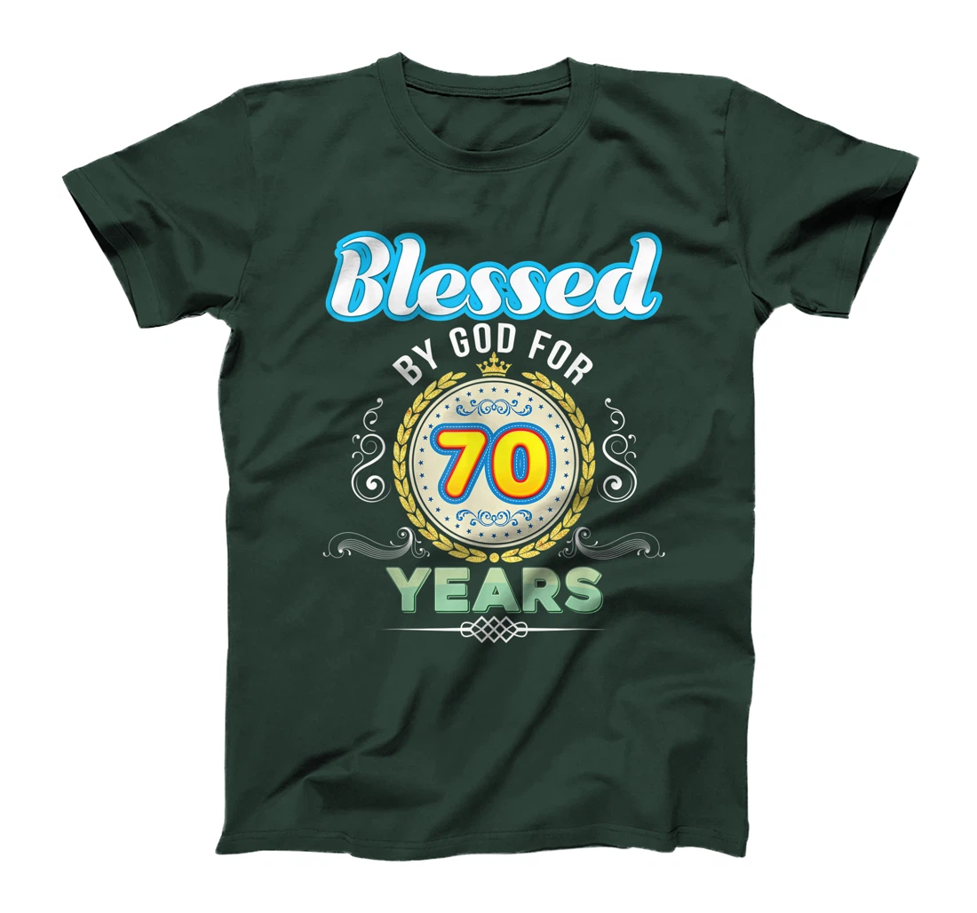 Blessed By God For 70 Years 70th Birthday Since 1951 Vintage T-Shirt
