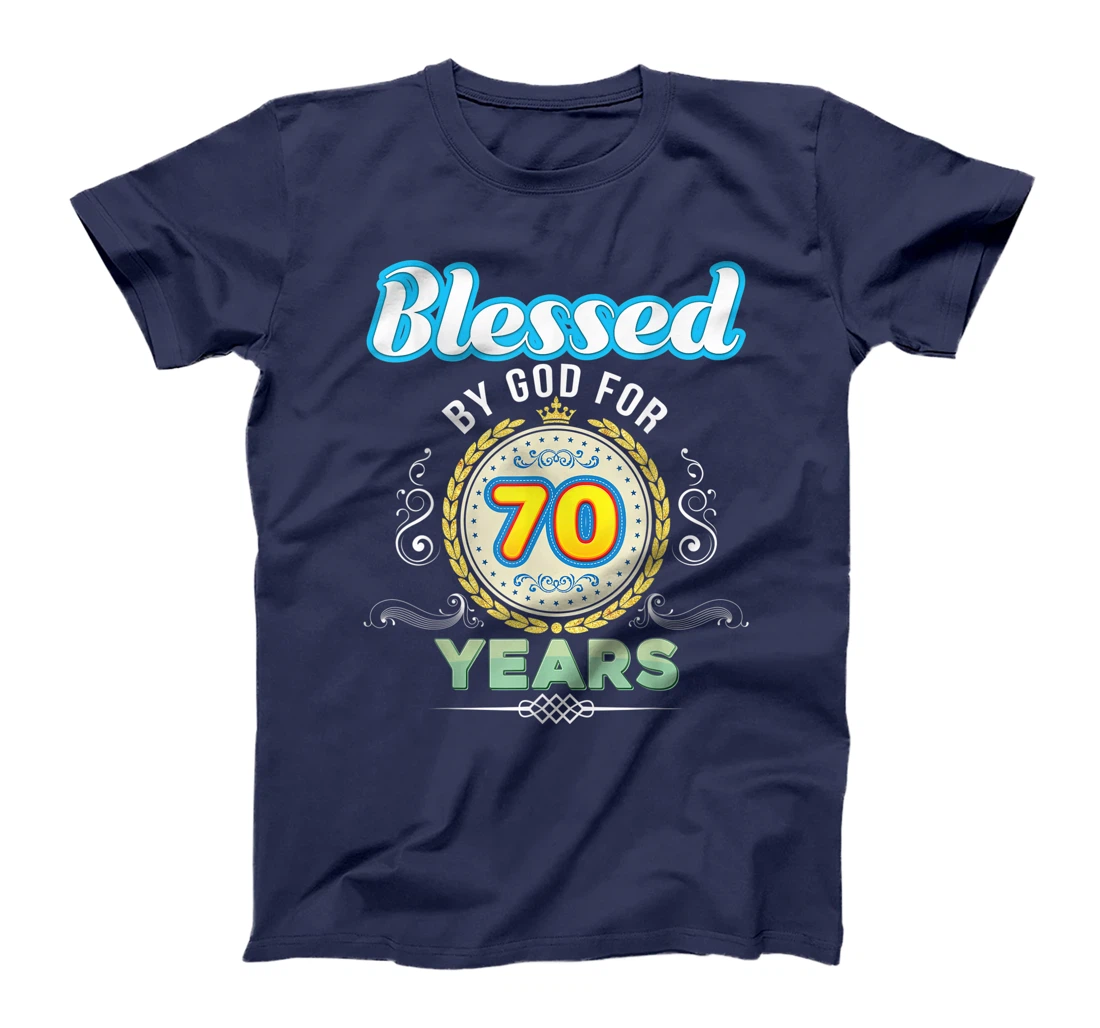 Blessed By God For 70 Years 70th Birthday Since 1951 Vintage T-Shirt