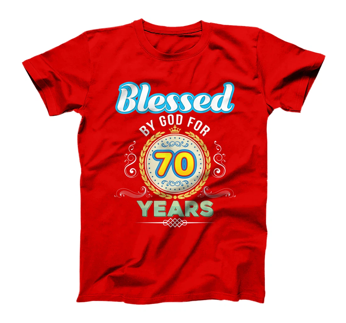 Blessed By God For 70 Years 70th Birthday Since 1951 Vintage T-Shirt