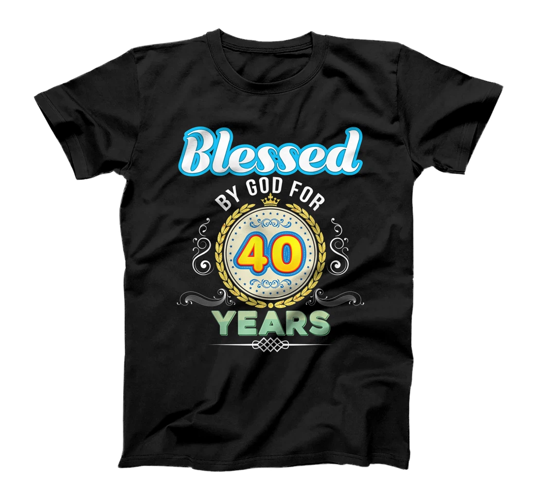 Blessed By God For 40 Years 40th Birthday Since 1981 Vintage T-Shirt