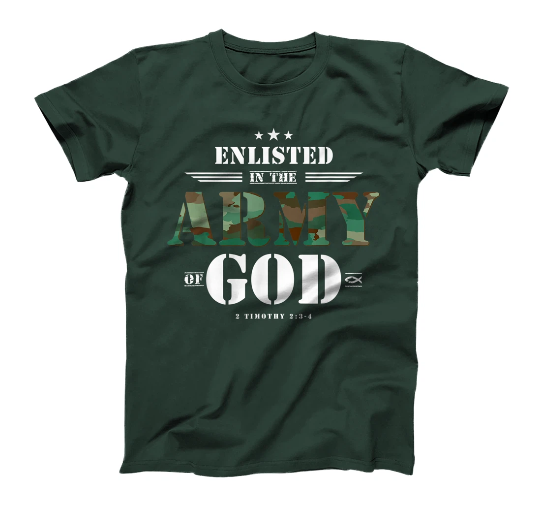 Christian gifts religious bible verse scriptures God's Army T-Shirt