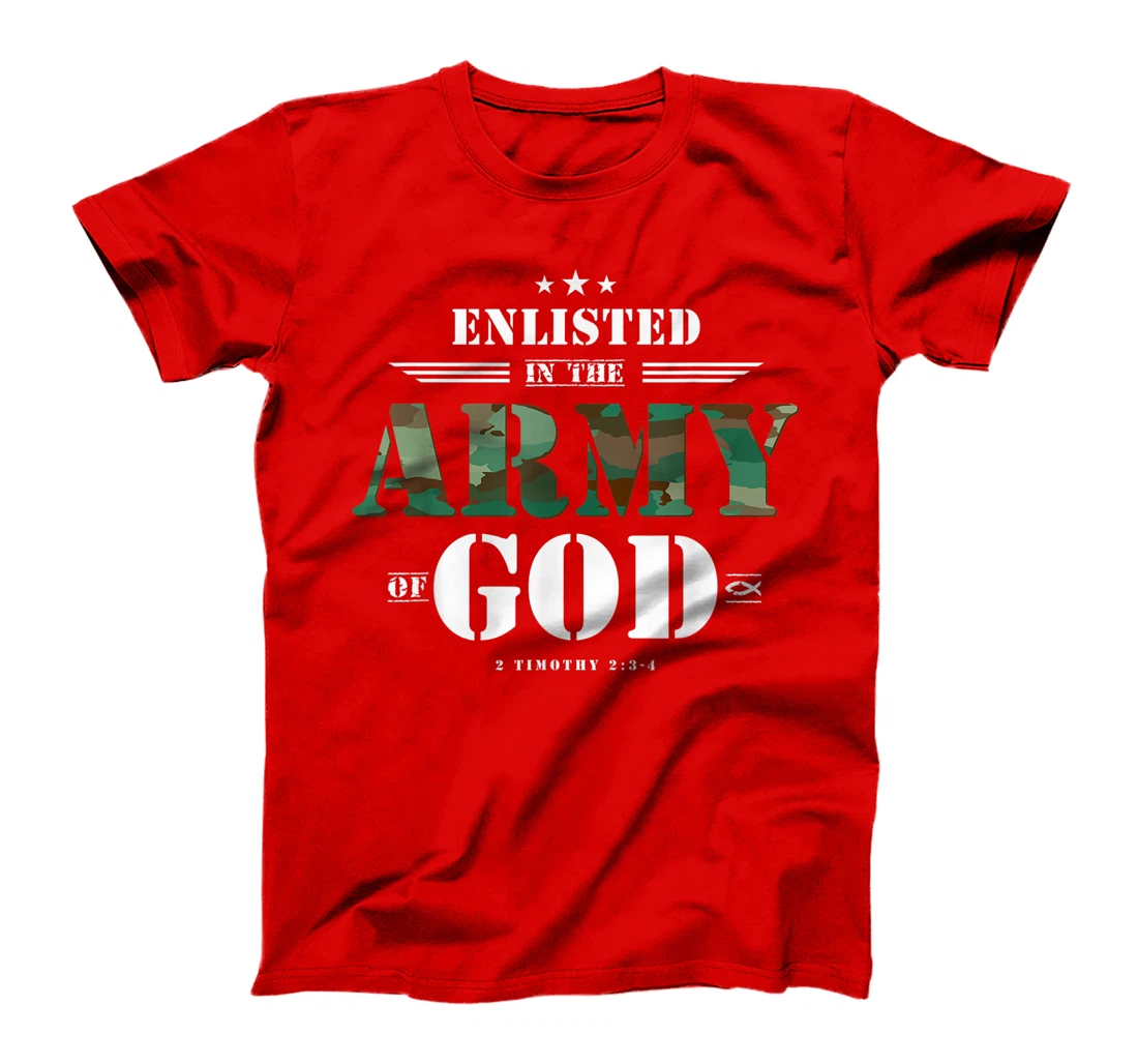 Christian gifts religious bible verse scriptures God's Army T-Shirt