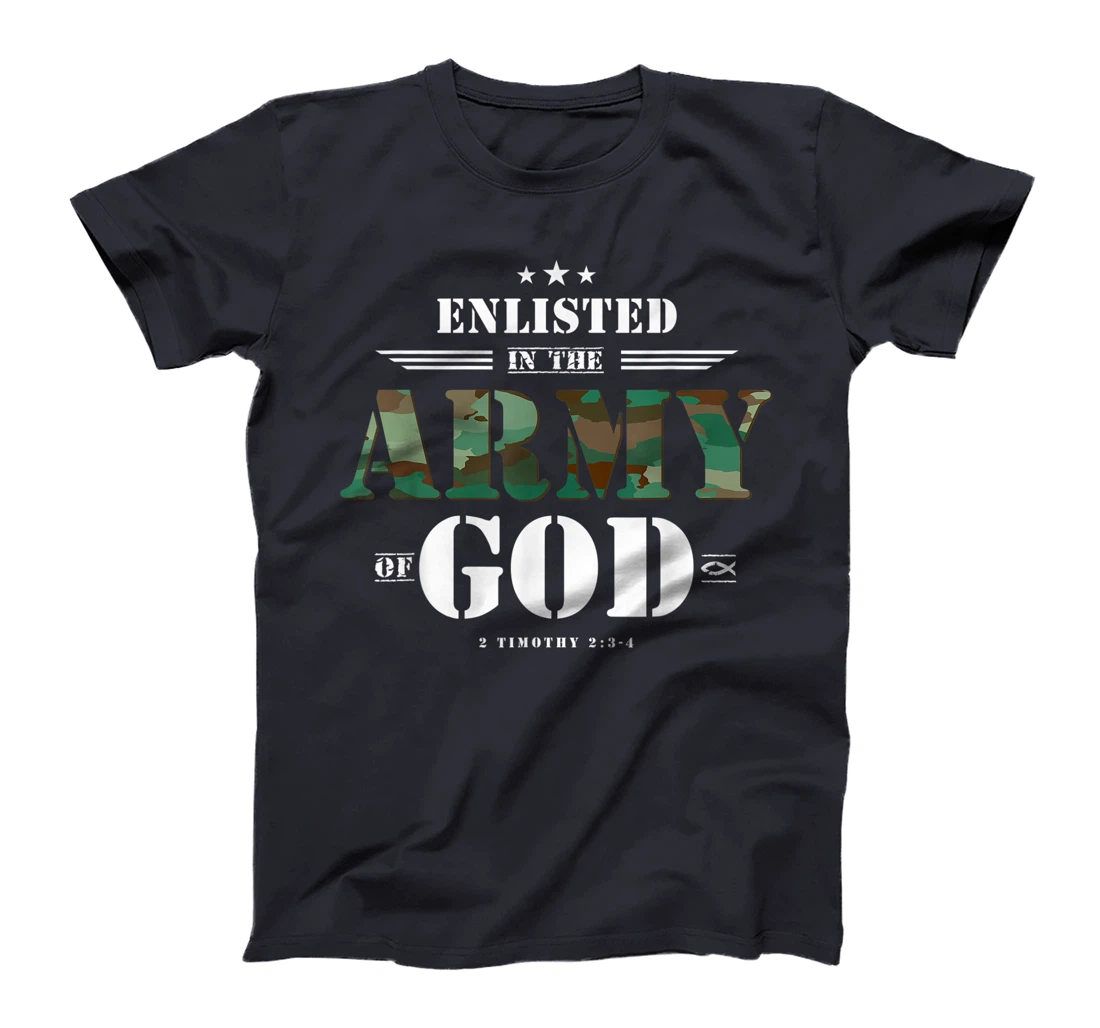 Christian gifts religious bible verse scriptures God's Army T-Shirt