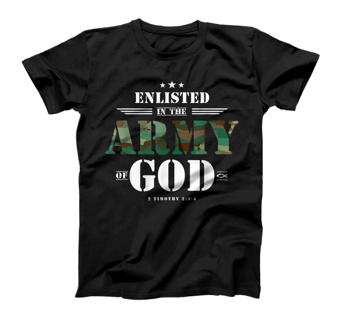 Christian gifts religious bible verse scriptures God's Army T-Shirt
