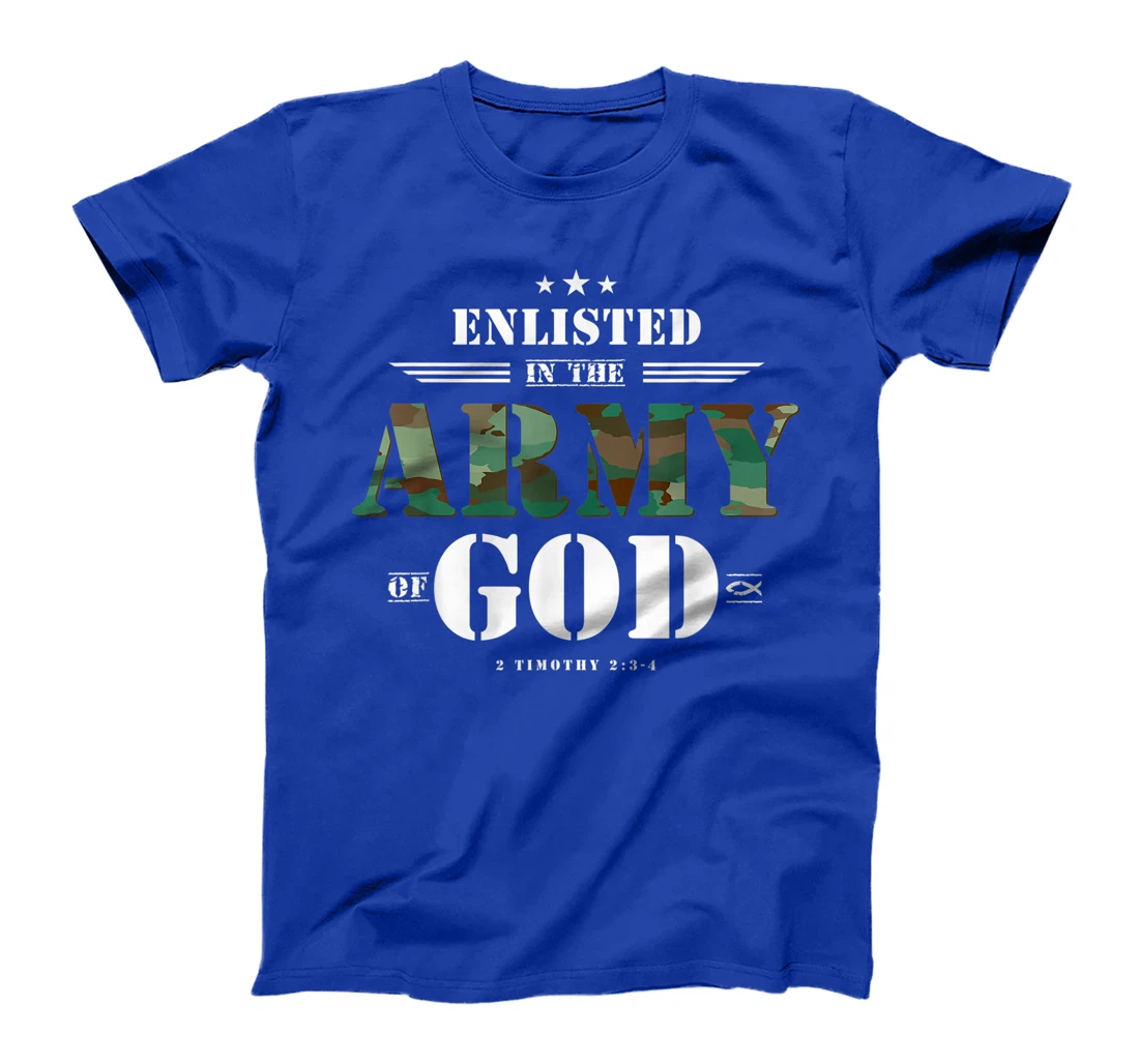 Christian gifts religious bible verse scriptures God's Army T-Shirt